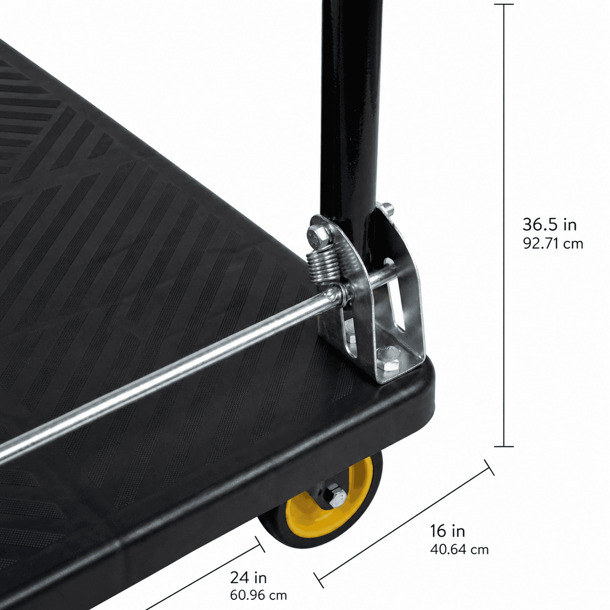 Carrinho Plataforma de Carga Dobrável Industrial 400kg em Aço Carbono com Rodas PU