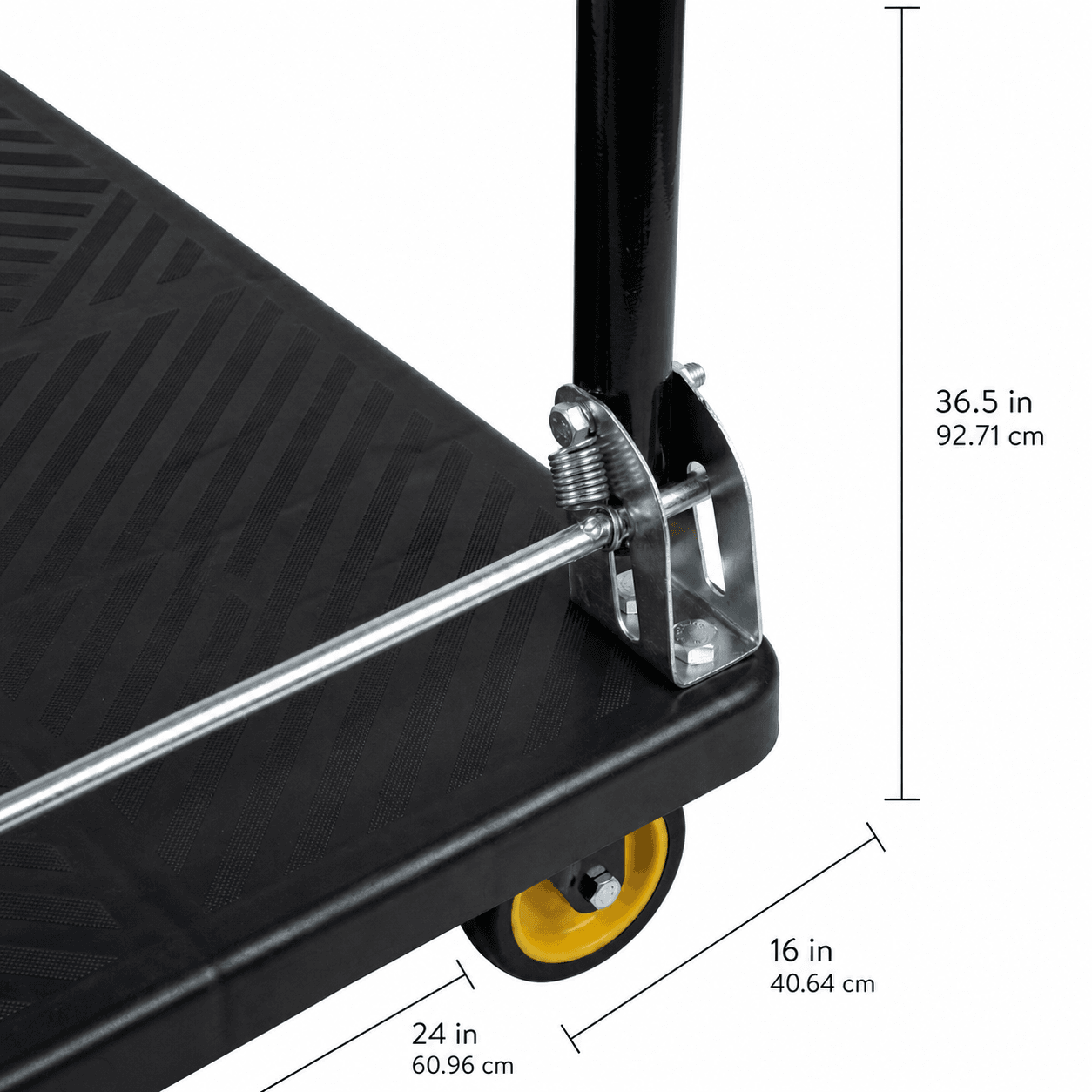 Carrinho Plataforma de Carga Dobrável Industrial 400kg em Aço Carbono com Rodas PU