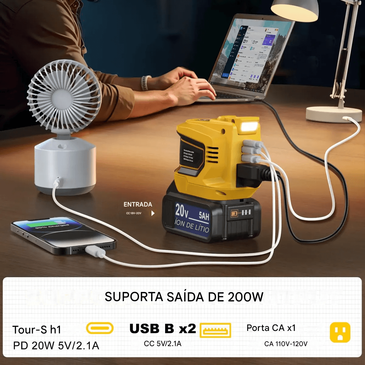 Inversor de Energia Portátil Ecarke 200W