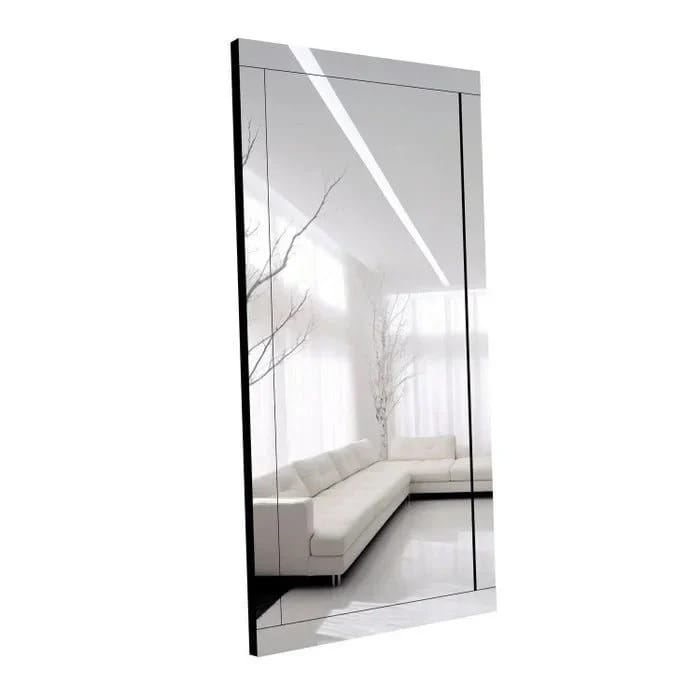 Espelho Grande Corpo Inteiro 185x90cm DubaI Prata